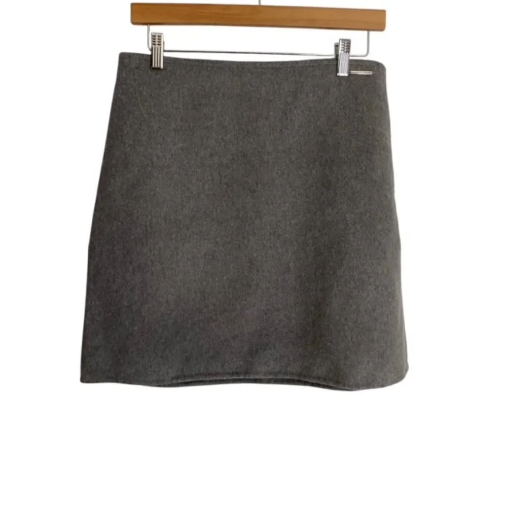 NWT Elie Tahari Grey Wool Blend Skirt 10